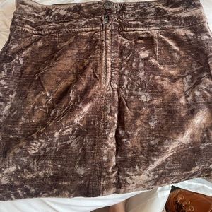 Free people velour skirt! Size 8